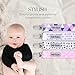 Dodo Babies Pacifier Clip Set of 4 with Case - 5-Piece Set Purple, Pink & White - Universal Holder for Pacifiers & Teethers - Metal Clips for Baby Girls