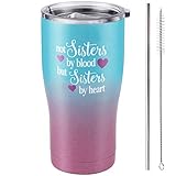 Not Sisters by Blood but Sisters by Heart - NUI LIVING Best Friend Tumblers - Funny Christmas, Soul...