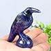 QLRSUXN Natural Blue Sodalite Raven Figurines,2 Inch Healing Crystal Animal Statues,Lucky Guardian Pocket Crow Figurines as Women’s Gifts,Raven Statues for Office Home Decor and Ornament.