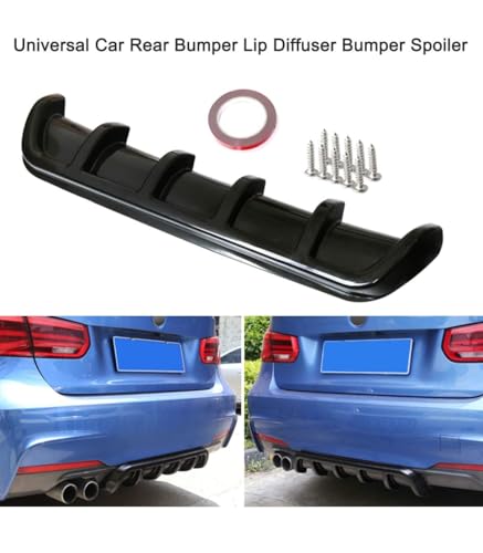 Image of Body Styling-Body Kit Rear /Front 3PC 4PC Splitters & Spoilers Various Type of Fin Diffusers and 2PC Big Small Sides ABS Mirror Covers & Wheel Arches Car Accessories (6 FIN Black Diffuser)