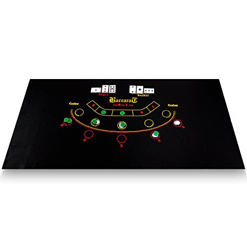 72" x 36" Black Baccarat Casino Table Felt Layout by Brybelly - Thumbnail 5