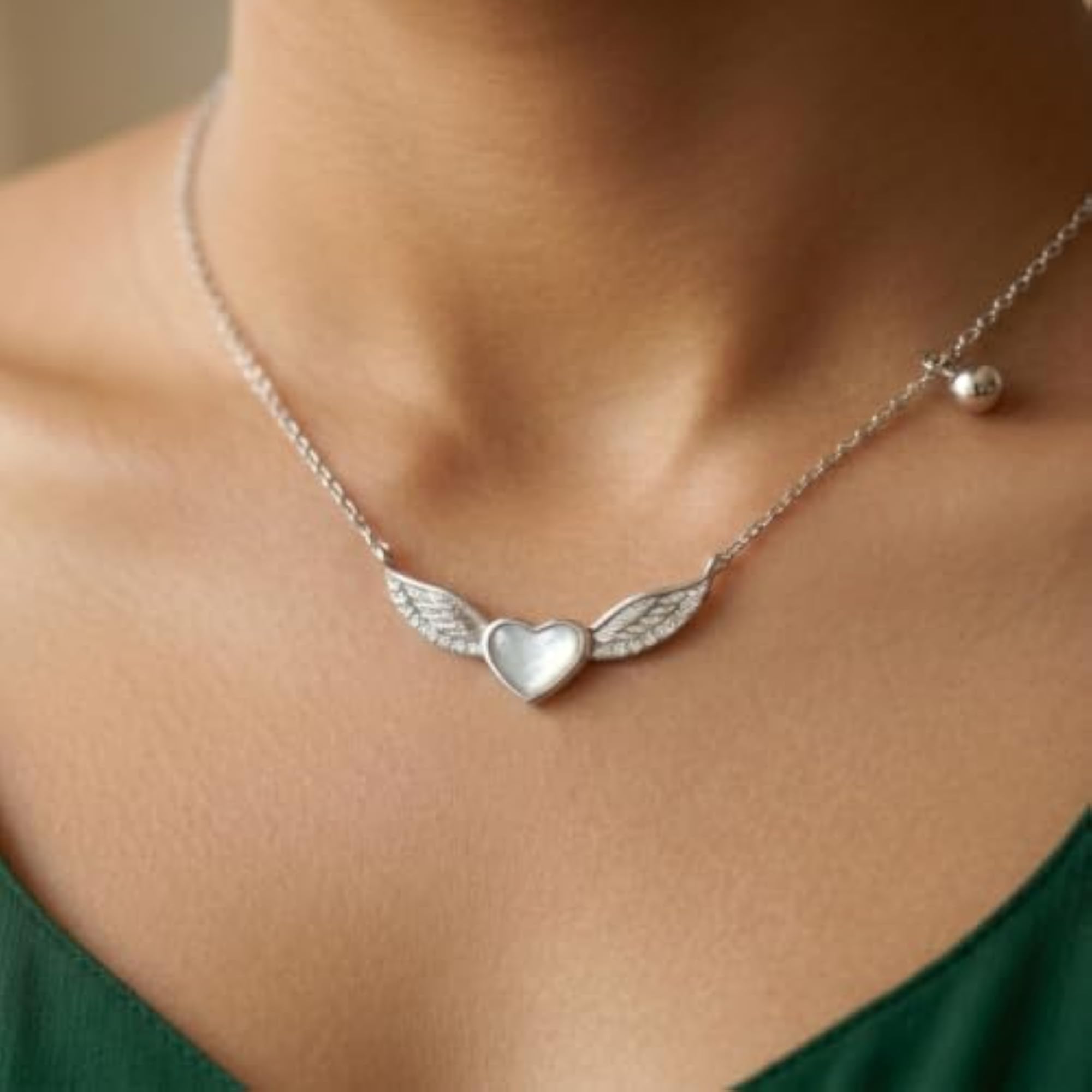 Women's 925 Sterling Silver Evil Eye Pendant Necklace, Adjustable Chain