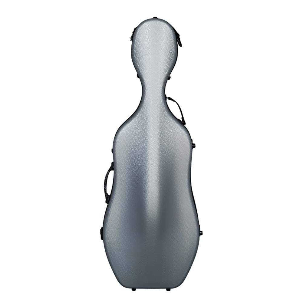 Estuche para Violonchelo con Ruedas, Fibra de Carbono Ultraligero, para Violonchelo tamaño 4/4 (Color : Silver)