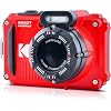 KODAK PIXPRO WPZ2 Rugged Waterproof Digital Camera, Red Bundles with Case, Monopod, Card Reader and More (9 Items)