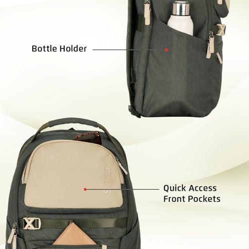 Image of Safari Dart 2 24L College backpack, 2 compartments, 17 inch laptop compatible, Smart trolley sleeve, Front pocket, college backpack bags for women and men, travel bag, Ideal for Students, Color - Olive