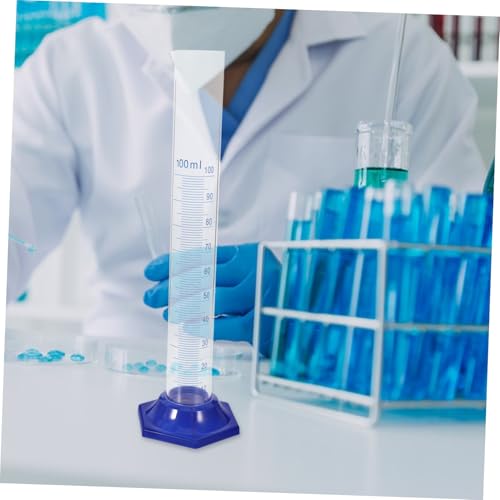 Probetas graduadas de vidrio con base redonda para laboratorio químico set de 4 piezas 5