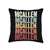 Mcallen Texas Mcallen TX Retro Vintage Text Throw Pillow