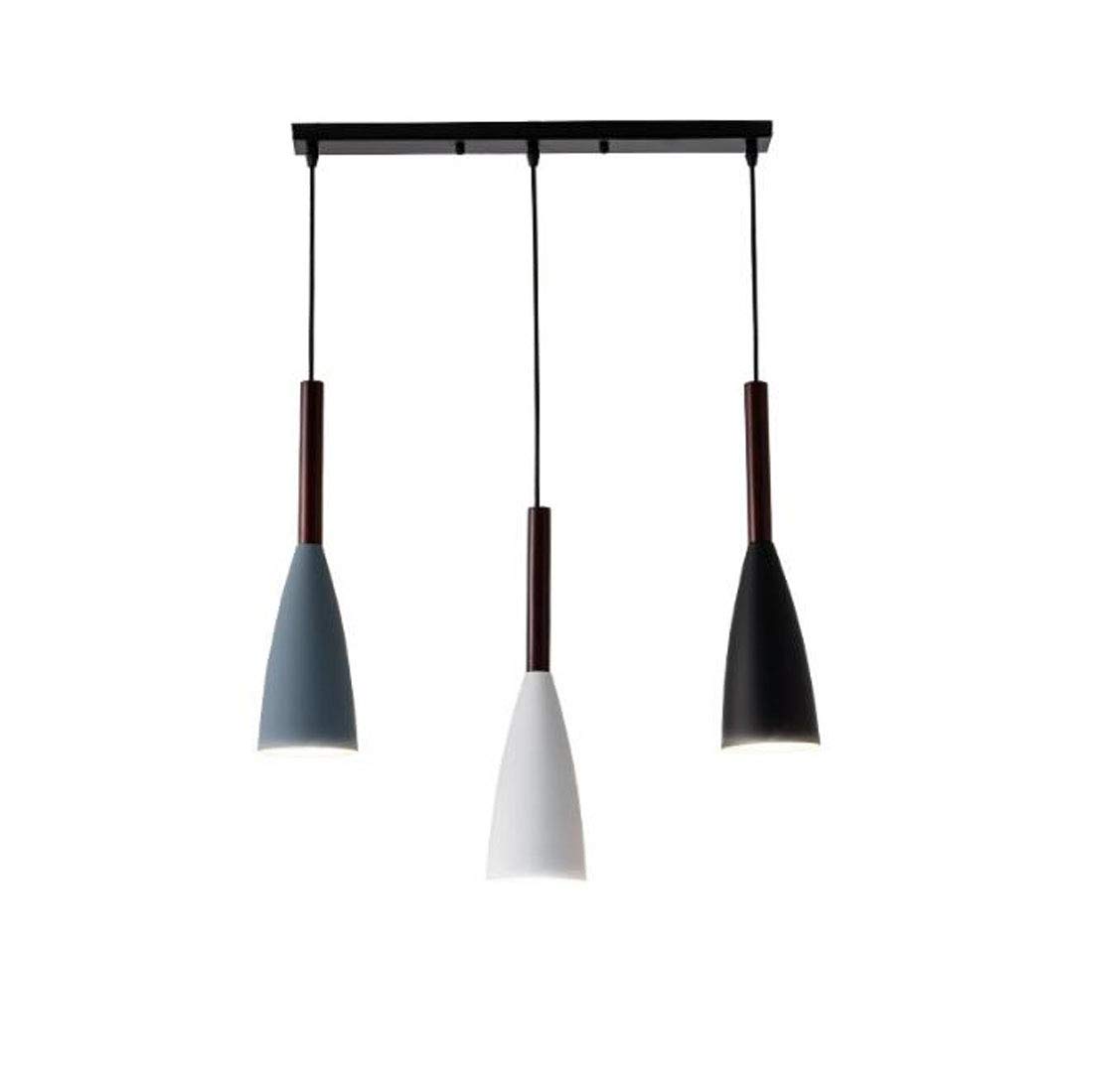 Suspension créative en fer forgé à trois luminaires suspendus