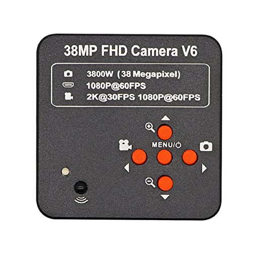ラボ用顕微鏡アクセサリー 108.0p 60fps顕微鏡カメラ、2K 3800W 38MP産業用電子デジタルビデオカメラレンズ(38MP HDMI)