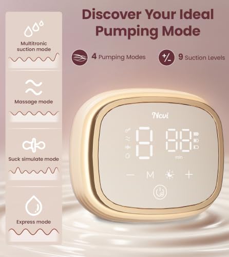 Image of NCVI 8782 Pro Electric Breast Pump 4400mAh Battery with Night Light for Mom