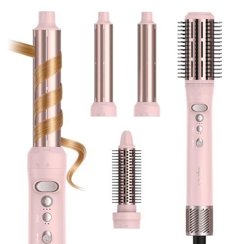 ANGILALA Rotating Hair Dryer Blow Brush, Multi Hot Air Styler Wrap, 105,000 RPM High-Speed...