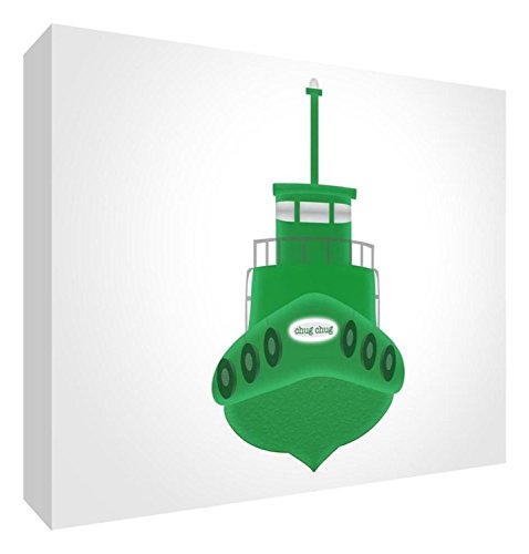 Tableau mémo esthétique motif bateau vert, le cadeau idéal pour le bureau