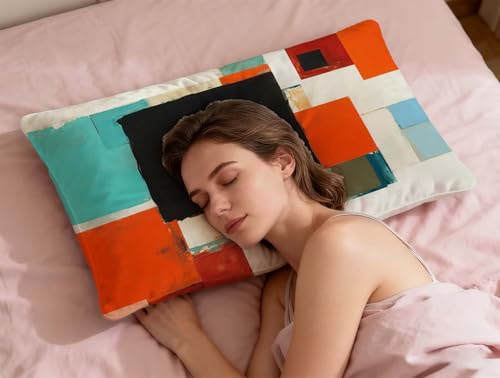 Taie d'oreiller 40x80 velours lot de 2 housse de coussin moderne rectangulaire O-411LQ