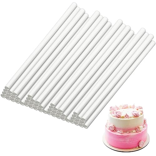 24 Pcs Reusable Plastic Cake Dowels for Tiered Cakes | 9.5in Cake Supports for Tiered Cakes, Stacking Support Rods & Tiered Construction Sticks