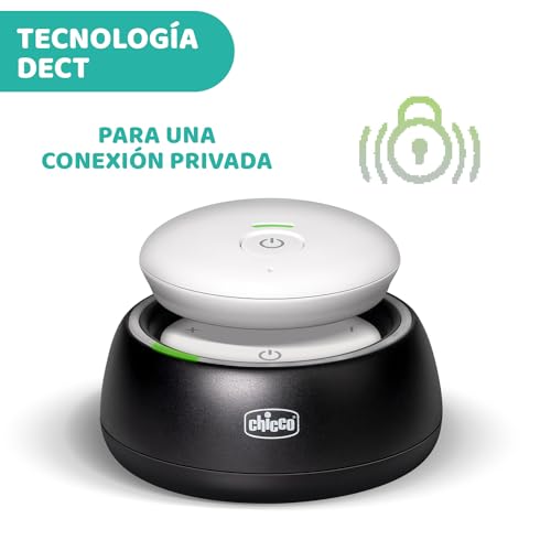 Miniatura 5 de Chicco Vigilabebés Audio Con Tecnología Dect Y Luces De Colores, 300 Metros De Alcance, Micrófono Sensible, Activación Por Voz, Modo Eco Inteligente, Batería De Larga Duración Recargable - Negro