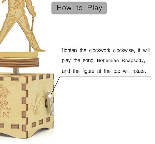 Queen Music Box, Song Bohemian Rhapsody, Clockwork Mechanism, Birthday Christmas Xmas Gifts, Fans Collections, Room Decorations (Queen 01) #TOP5
