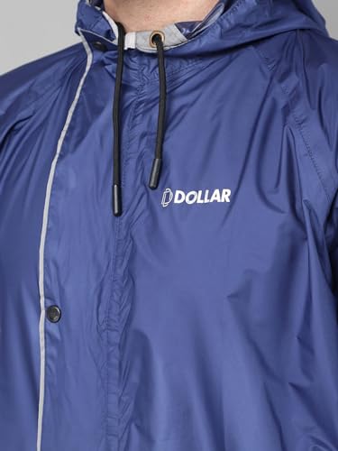 Image of Dollar Rainguard Men's PVC Full Sleeve Solid Rain Jacket With Adjustable Hood and Pocket