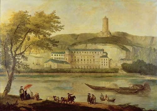 Tableau toile Hubert Robert Le Guyon Château de la Roche 60x90cm