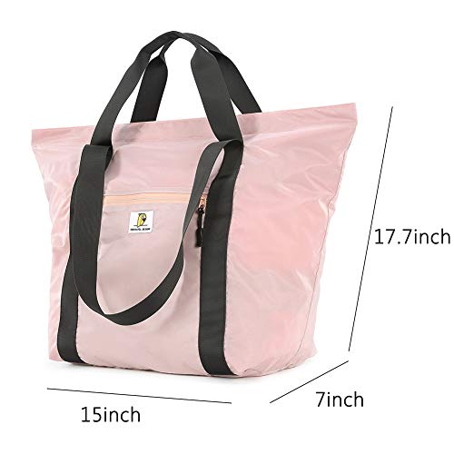 Vanfn Duffle Bags, Foldable Travel Totes Duffel Bag, Lightweight Gym Bags, Outdoor Weekend Bag, Luggage Duffle Backpack, Sports Shoulder Handbag For Men & Women, P.travel Series (Pink) #TOP4