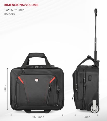 star cloud Rigid Frame Rolling Laptop Bag