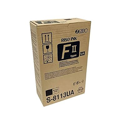 Riso S-8113 Black F II Type Duplicator Ink Box of 2 Risograph S8113U