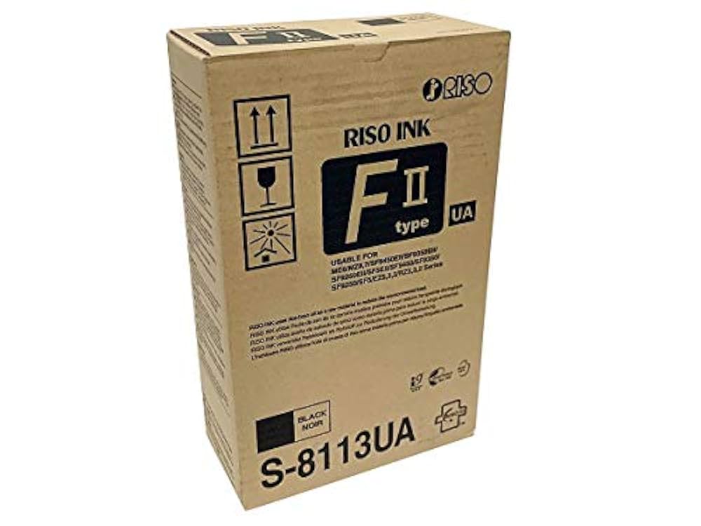RISO F II タイプ ブラックインクカートリッジ Amazon.co.jp: リソグラフ リソー RISO用 FⅡタイプ(Z/D/E/F
