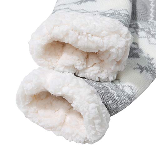 Image of Chassic Sherpa Lined Slipper Socks for Women, Non-Slip Cozy Winter House Socks, Soft Fuzzy Socks, Christmas Gifts for Women & Ladies Stocking Stuffers