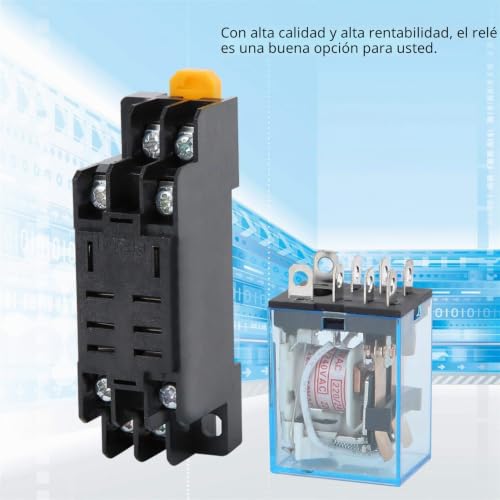 Relé 220V LY2NJ de 8 pines con base de enchufe mini relé electromagnético DPDT 2