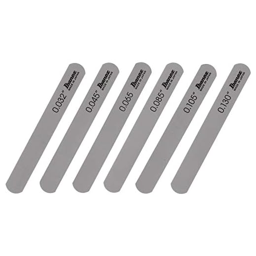 Ibanez PRESTIGE - Juego de limas de tuercas para bajo eléctrico, fabricado en Japón (.032 / .045 / .065 / .085 / .105 / .130)