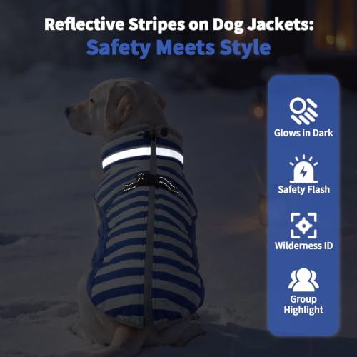Image of Dog Jackets for Large Dogs, Warm Dog Winter Coat with Harness, XXXL