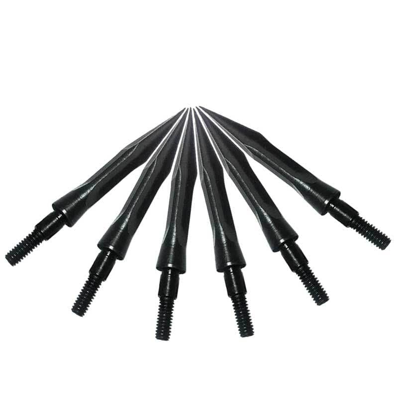 6 Pieces 125 Grain Carbon Steel Hunting Broadhead Archery Arrowhead Shooting Point Tip for Crossbow Compound Recurve Bow Arrow Shafts