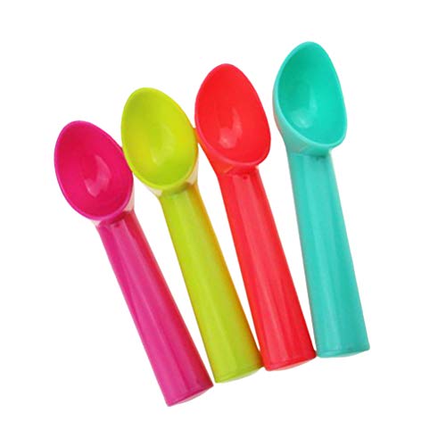 Colher de 4 peças criativa para sorvete com bolas de sorvete, colher de escavação de frutas, utensíl