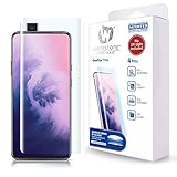 Tempered Glass Screen Protector for OnePlus 7T Pro 5G and 7 Pro [Dome Glass] 3D Exclusive Solution for Full Coverage Protection, Easy Replacement Kit by Whitestone for 7T Pro and 7 Pro Models - No UV Lamp