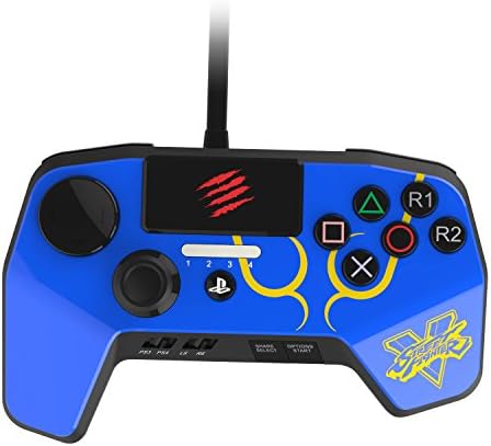 Mad Catz Street Fighter V FightPad PRO for PlayStation4 and PlayStation3 - Blue