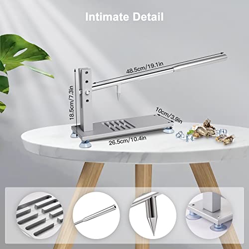 Zeropone Oyster Clam Opener Machine Adjustable Oyster Shucker Machine With Stainless Steel Grillable Oyster Shucker Tool Set Including Knives, Glove And G-Clip, Seafood Tools For Hotel Family Buffet #TOP1