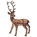 Produktbild MACOSA Deko Hirsch stehend in Bronze/Braun Weihnachtsdeko Dekofigur Deko-Hirsch glitzernd Deko-Objekt Hirschdekoration Weihnachten Winter-Dekoration Tierfigur (L (31cm))