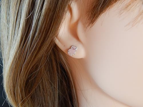 925 Sterling Silver small cute pink little piggies pig Stud Earrings Hypoallergenic, lead & nickel free Safe 380862