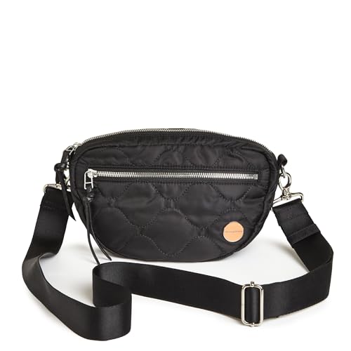 shortyLOVE Small Cruiser Wave Quilted Crossbody Bag - Womens Compact Travel Essential Sling-Purse with 55" adjustable strap4