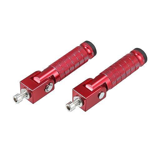 Repose-pieds pliables moto Motoforti aluminium rouge : la solution contre les cales-pieds fixes