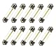 ShuoHui 10 x Warm weiß Soffitte 12V 36mm Kennzeichenbeleuchtung Glühlampe Innenraum Kofferraum Handschuhfach 3000K (36mm)