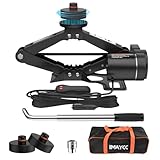 IMAYCC Électrique Cric Voiture 2T, Mise à Niveau Universel Crique Voiture pour Tesla 3/Y/X/S avec 2 Tampon Caoutchouc,Portable Cric de Levage avec Clé pour Écrous de Roue,Kit Urgence Automobile Tesla