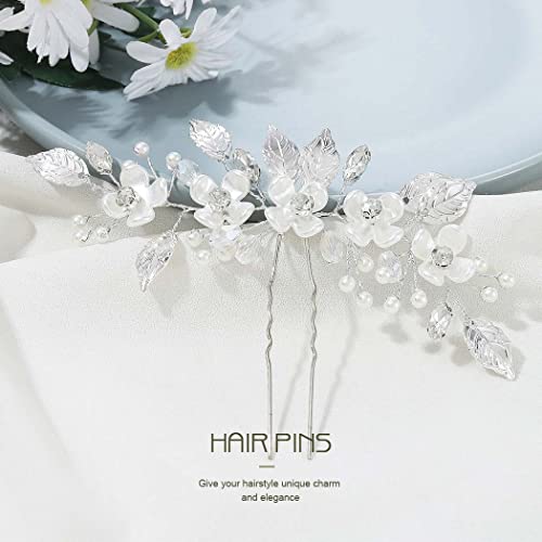 Unicra Forcine per capelli da sposa con fiori e