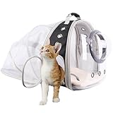 Clear Cat Bubble Backpack, Space Capsule Astronaut Transparent Bubble Dome Pet Carrier Backpack for Kitten Bunny Small Puppies and Animals, Vet Visit Travel Book Bag to Transparent Cat Outdoor