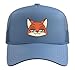 Disney Zootopia Nick Wilde Cute Kawaii Big Face Costume Trucker Hat with Adjustable Mesh Back, Light Blue
