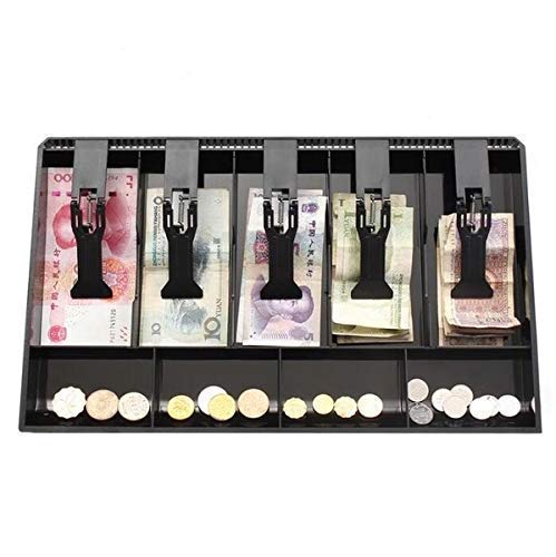 AARKRI SALES ABS Plastic Cash Drawer Organizer Tray, Cashier Drawer Box with
