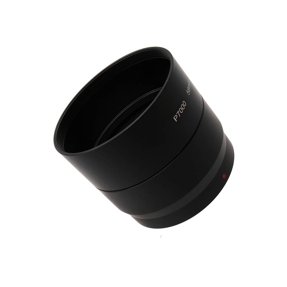 Tubo adaptador de lente de 58 mm, tubo adaptador de filtro para cámara Nikon Coolpix P7100, color negro