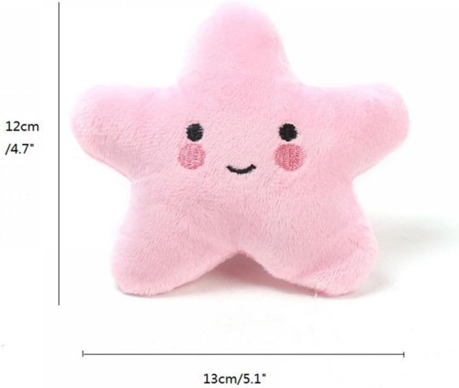 Cldaisy 1Pc Yellow Star Plush Dog Toy Small Medium Dog Puppy Squeaky Bite Playing Starfish Toy Squeak Toys - Image 4