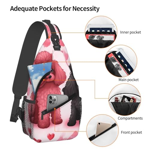 Mochila cruzada para hombre estilo sling en negro miniatura 4