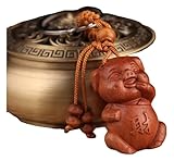 KREATIONS Llavero de Buda, madera de melocotón, dragón, Jesús, Cruz Guanyin, Caballo caqui, S