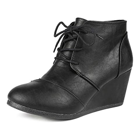 DREAM PAIRS Women's Wedge Ankle Boots Cover